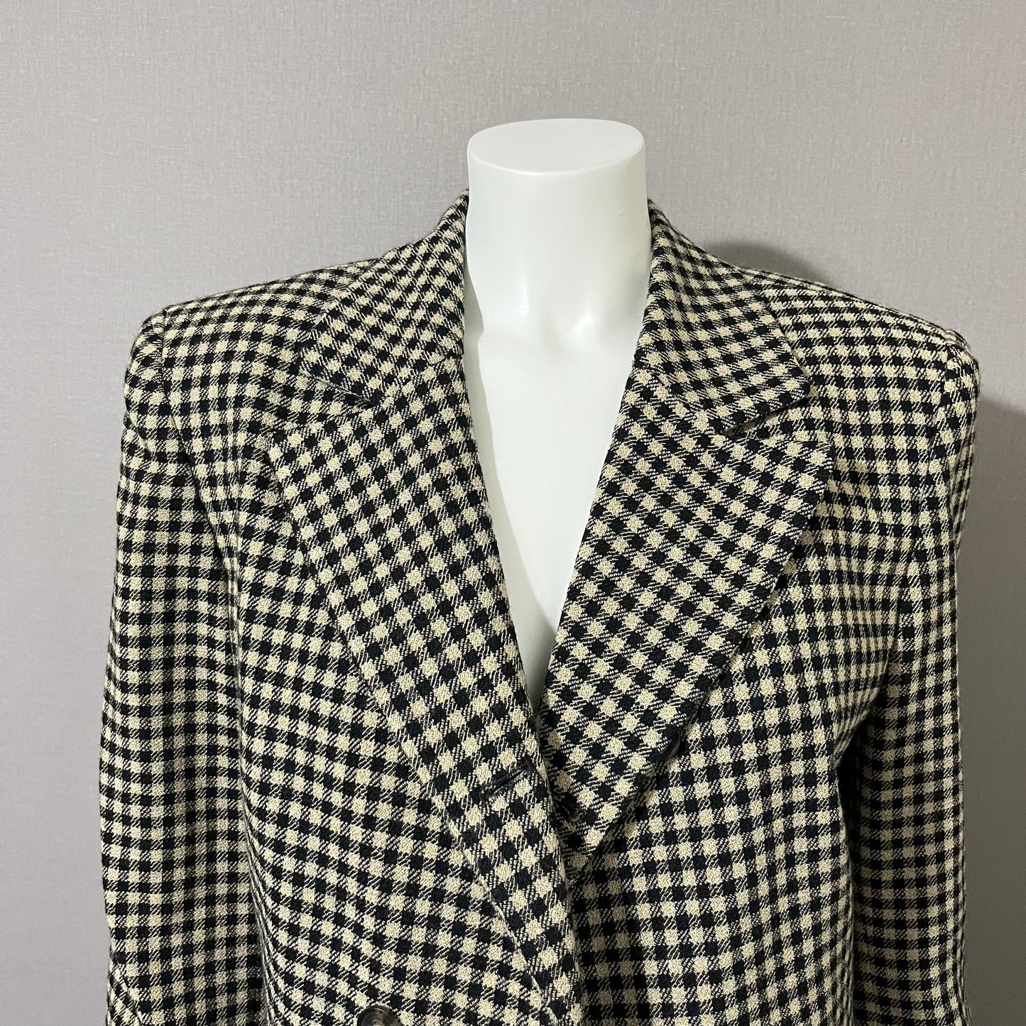 Wool Vintage Jones New York Wool Blend Plaid Blazer Sz-12