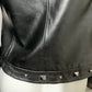 Leather Yvonne & Marie Silver Studded Black Moto Leather Jacket Sz-6 Small