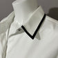 Chico’s White With Black Trim Button Down Shirt Sz-1 Medium-Large