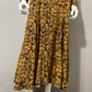 Vintage Gillian Silk Leaf Print MIDI Long Sleeve Dress Sz-4