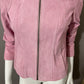 Vintage Pink Suede Leather Jacket Sz-Xtra Small