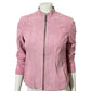 Vintage Pink Suede Leather Jacket Sz-Xtra Small