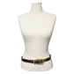 Vintage Gold With Rhinestone Buckle Genuine Snake Skin Belt Sz-Small-Medium