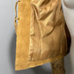 Vintage CHI-Carlos Falchi Brown Snake Scale Print Suede Leather Jacket Sz-Xtra Small