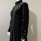 Newport News Black Cotton Velvet Military Longline Jacket Sz-14
