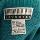 Vintage Keynotes Green Silk Lambswool Angora Rabbit Hair Turtleneck Sz-Large