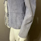 Vintage Revue Light Blue Rabbit Fur Trim Suede Leather Sz-6