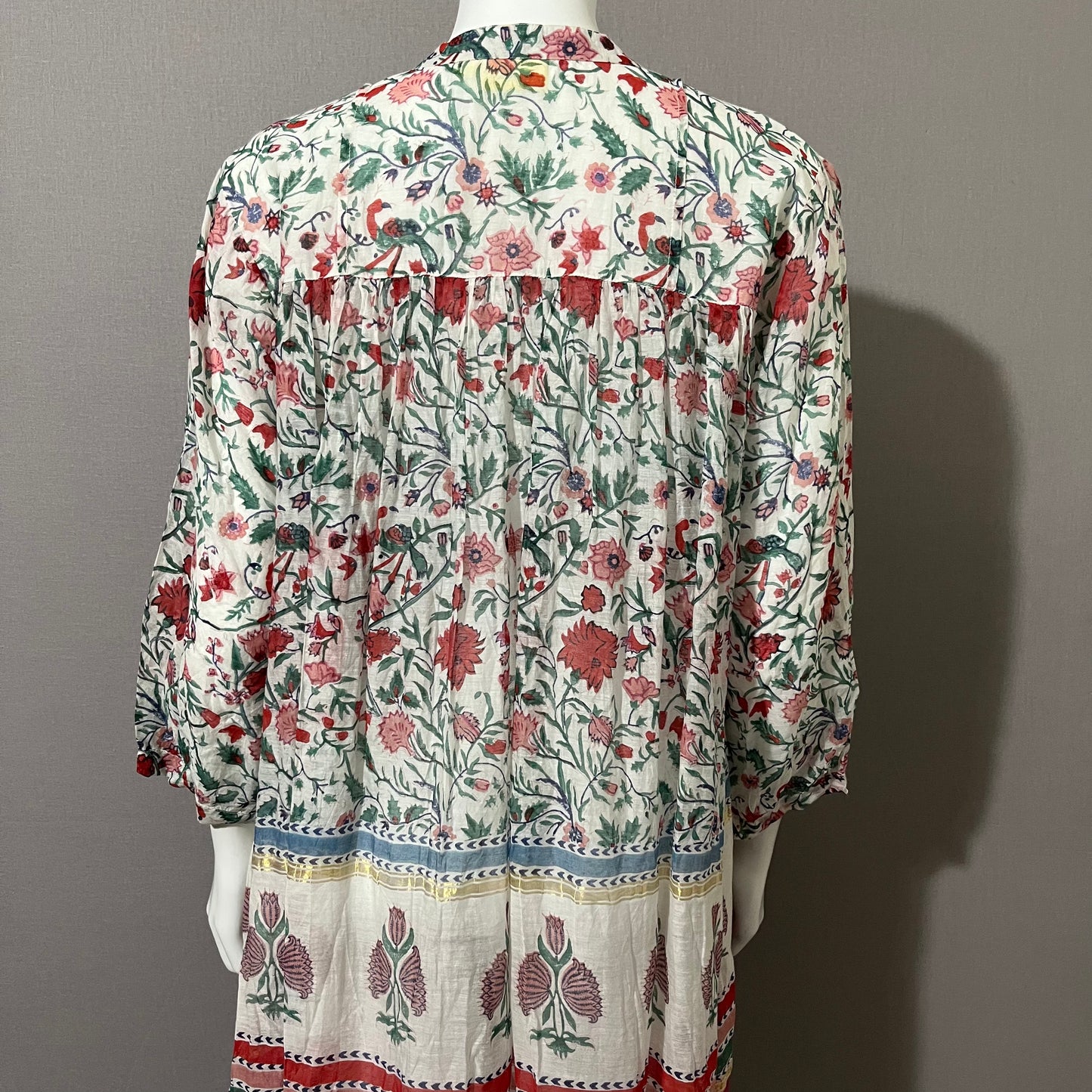 Roller Rabbit Cotton | Silk Floral Tunic Top Sz-Large