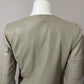 BB Dakota Taupe/White Asymmetrical Leather Jacket Sz-Small