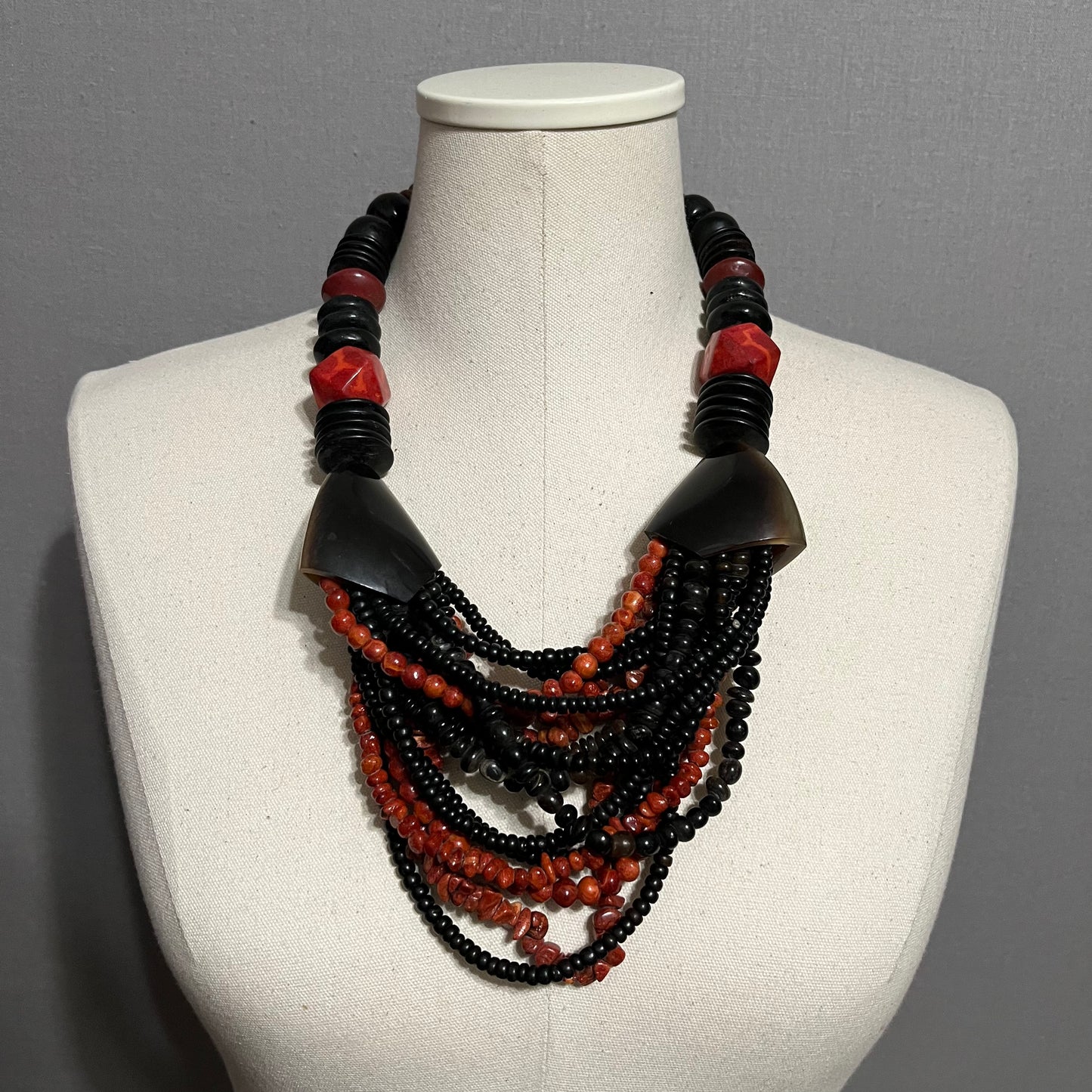 African Style Chunky Beaded Necklace