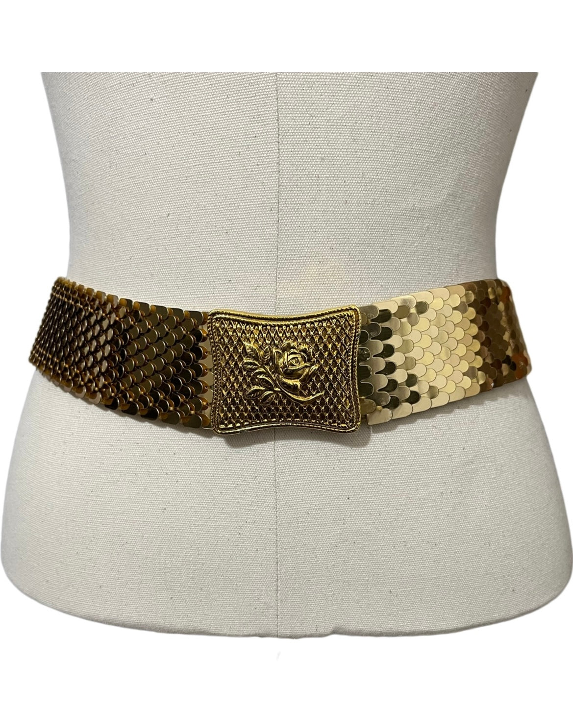 Vintage Gold Metal Belt Sz-Small