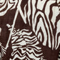 Jones New York Brown Linen Zebra Print Shirt Sz- Small/Medium