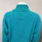 Vintage Keynotes Green Silk Lambswool Angora Rabbit Hair Turtleneck Sz-Large