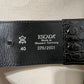 Vintage Escada Black Patent Leather With Strings Silver Hardware Belt Sz-40