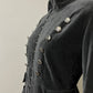 Newport News Black Cotton Velvet Military Longline Jacket Sz-14