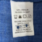 Nic & Zoe Blue 100% Linen Button Front Top Sz-Large