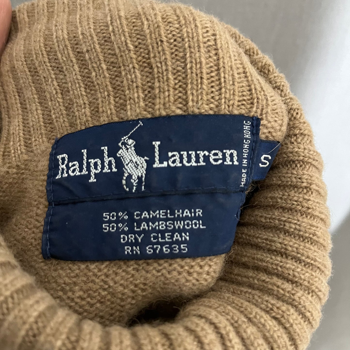 Ralph Lauren Camel Hair | Lambswool Turtleneck Sweater Sz- Small