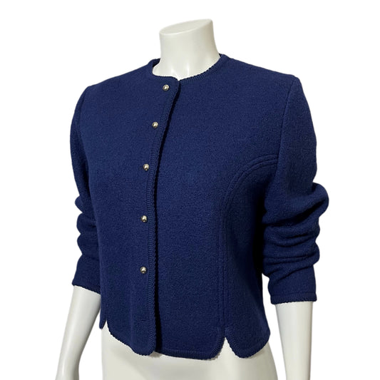 Vintage Field Manor Blue Boiled Wool Sweater Sz-14