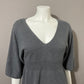 Cashmere Elena Solano V-Neck  Peplum Sweater Sz-Medium
