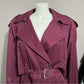 Harve Benard Burgundy Wool Woman’s Trench Coat Size 16/18