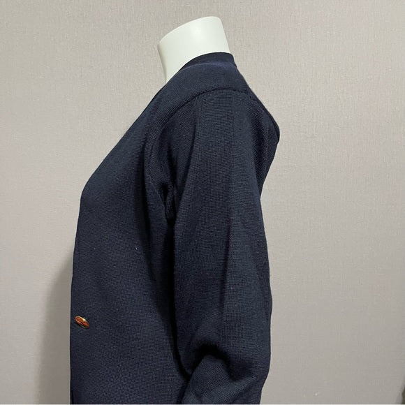 Linda Allard Ellen Tracy Navy Cardigan Sz-Medium/Large