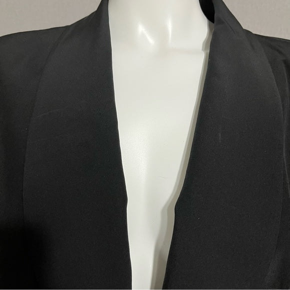 Diane Gillman Black Silk Blazer Plus Size Sz-2X