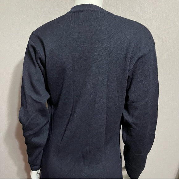Linda Allard Ellen Tracy Navy Cardigan Sz-Medium/Large