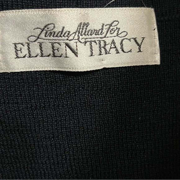 Linda Allard Ellen Tracy Navy Cardigan Sz-Medium/Large