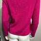 Sutton Studio Fushia Button Front Cashmere Sweater Sz-Large Petite