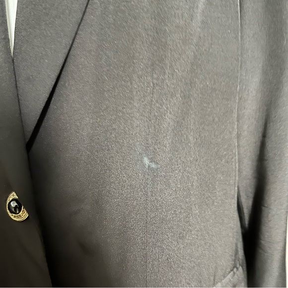 Diane Gillman Black Silk Blazer Plus Size Sz-2X