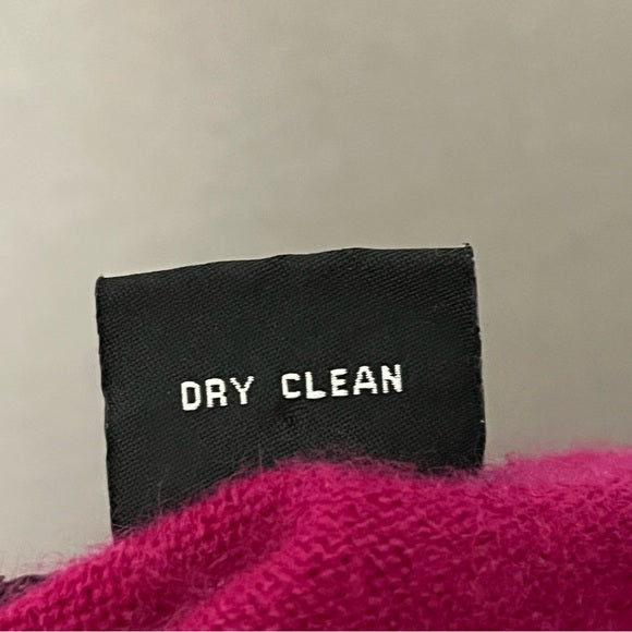Sutton Studio Fushia Button Front Cashmere Sweater Sz-Large Petite