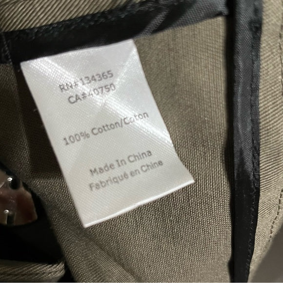 Marla Wynne Olive Green Cropped Cotton Jacket Plus Size Sz-3X
