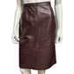 Jaclyn Smith Plum Leather Pencil Skirt Sz-8