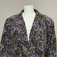 Talbots Cotton Velvet Purple Paisley Blazer