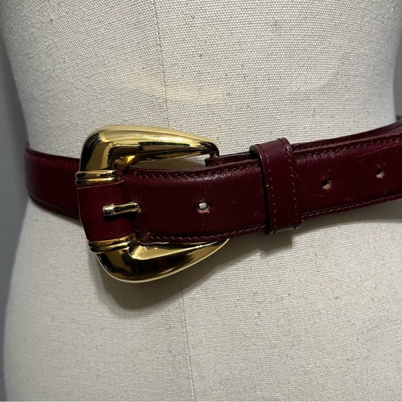 Vintage Ginnie Johanson Merlot Belt Sz-Medium
