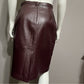 Jaclyn Smith Plum Leather Pencil Skirt Sz-8