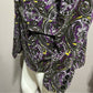 Talbots Cotton Velvet Purple Paisley Blazer