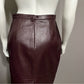Jaclyn Smith Plum Leather Pencil Skirt Sz-8