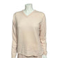 Croft & Barrow Light Pink 100% Cashmere V-Neck Sweater