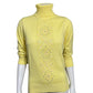 Vintage Salon Studio Yellow Sequins Lightweight Turtleneck