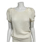 Vintage Lily Of California Cream Floral Appliqué Shoulder Sweater