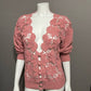 Vintage Melbourne Elements Mauve Pink Ramie | Cotton Cardigan