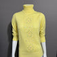 Vintage Salon Studio Yellow Sequins Lightweight Turtleneck