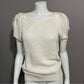 Vintage Lily Of California Cream Floral Appliqué Shoulder Sweater