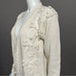 Vintage Joyce Cream Ramie | Cotton Chunky Knit Cardigan