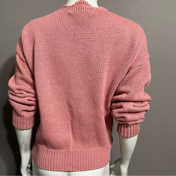 Vintage Melbourne Elements Mauve Pink Ramie | Cotton Cardigan