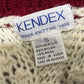 Vintage Kendex Chunky Knit Cream | Maroon Sweater