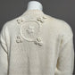Vintage Joyce Cream Ramie | Cotton Chunky Knit Cardigan