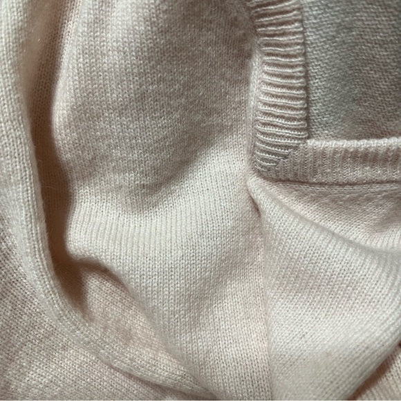 Croft & Barrow Light Pink 100% Cashmere V-Neck Sweater