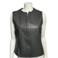 Preston & York Gray Leather Vest Sz-8